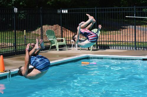 Kids Flipping Into El Dorado Hills Pool Service